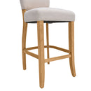 Livingandhome Set of 2 Linen Bar Stool Bar Height for Kitchen Island Cafe