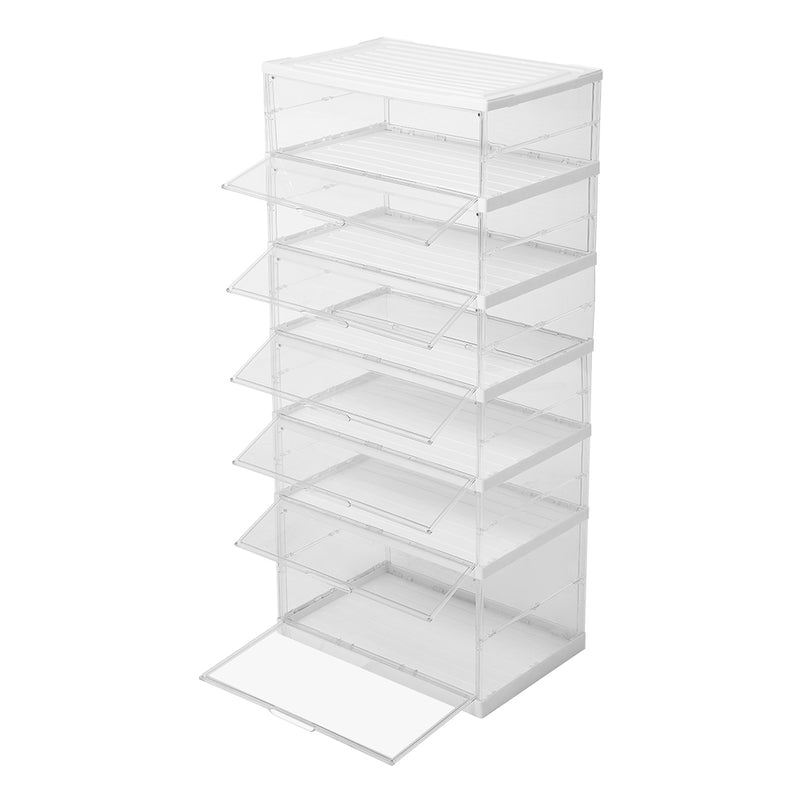 Livingandhome 6-Tier Foldable Storage Cabinet Shoes Organizer with Doors