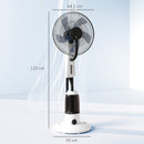 HOMCOM Spray Misting Fan, Floor Fan With Water Mist Spray And 3 Speeds