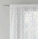 Destiny Silver Metallic Dimond Print On Sheer Fabric - Pair