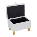 Livingandhome Teddy Fleece Upholstered Storage Ottoman
