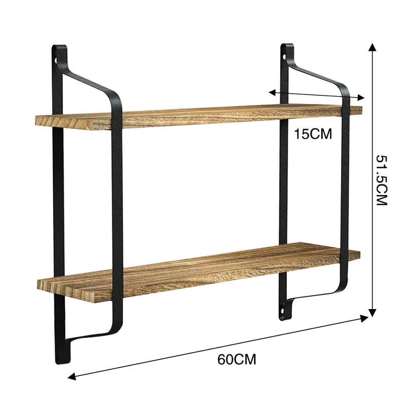 Cottonfy UK 2-Tier Home Decor Floating Wall Shelves