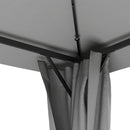 Breeins Solar LED Metal Patio Gazebo with Curtains