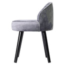 Livingandhome Modern Velvet Dressing Table Stool with Solid Wood Legs