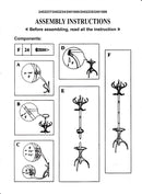 Kennedy Walnut Finish Solid Birchwood Coat Stand