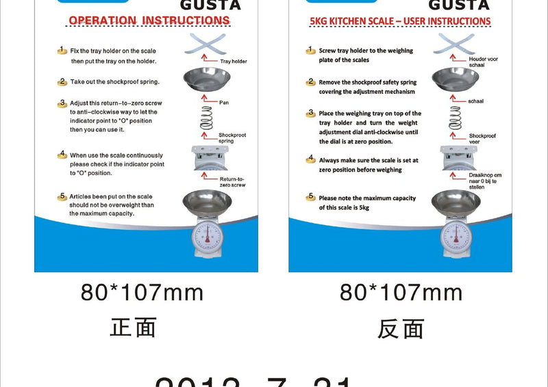 Olivier 5kg Hot Pink Retro Kitchen Scale