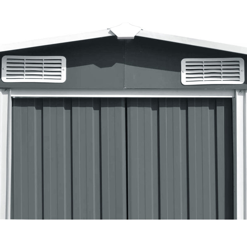 Breeins Galvanised Outdoor Storage Shed with Apex Roof