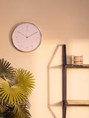 Elko Gold And Pink Finish Wall Clock