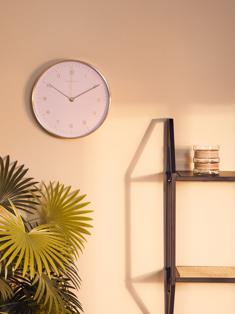 Elko Gold And Pink Finish Wall Clock