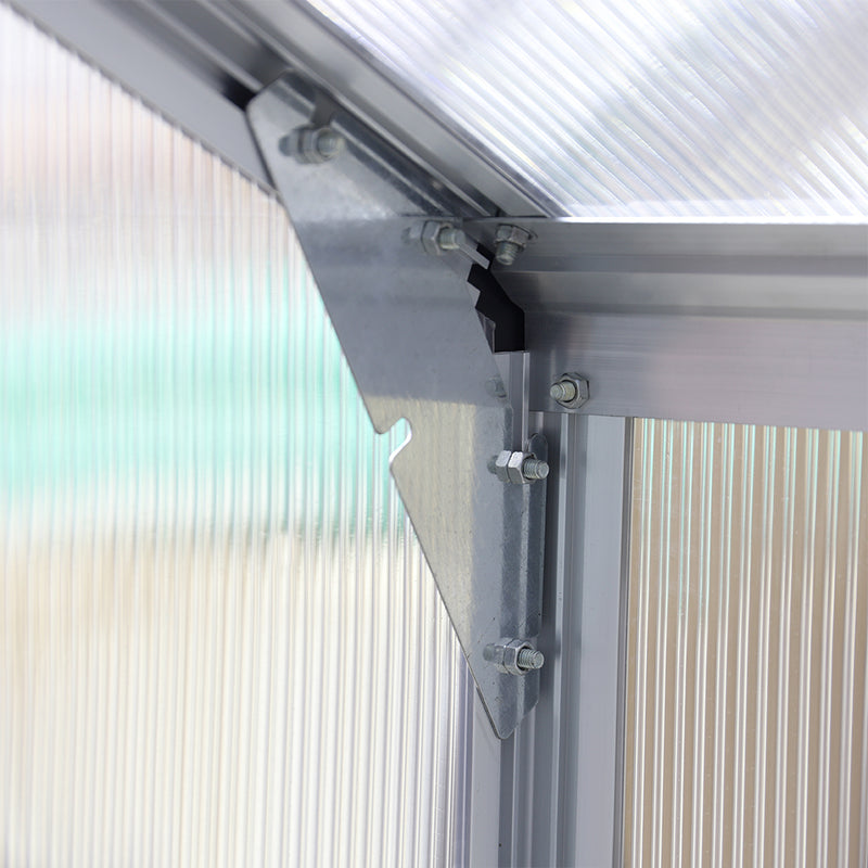 Breeins Aluminium Hobby Greenhouse with Base and Window Opening