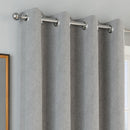 Enhanced Living Chester Grey Eyelet Thermal Noise Reducing Blackout Curtains - Pair