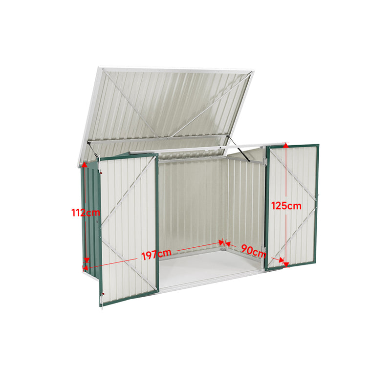 Livingandhome Heavy Duty Steel Bicycle Storage Shed