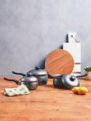 Viggo 3 Piece Silver Saucepan Set with Lids