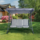 Silver & Stone Windsor Premium Outdoor Padded Garden Swing Bench - 201 x 123 x 172cm
