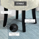 HOMCOM Dressing Table Stool Vanity Seat W/ Rubber Wood Legs Bedroom - Beige