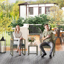 Outsunny 3-Piece Rattan Bistro Set with Acacia Wood Table