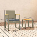 Outsunny 3-Piece Rattan Bistro Set with Acacia Wood Table