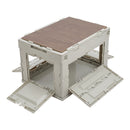 Livingandhome 60L Collapsible 5-Door Storage Box Outdoor Camping Table