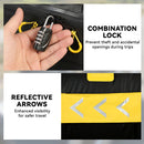 Outsunny Car Roof Bag, 21 Cubic Feet Waterproof Car Roof Box, Yellow
