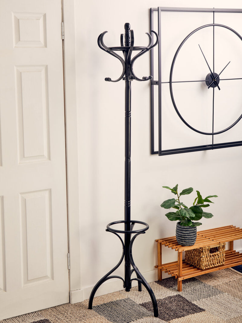 Kennedy Black Finish Floor Standing Coat Stand