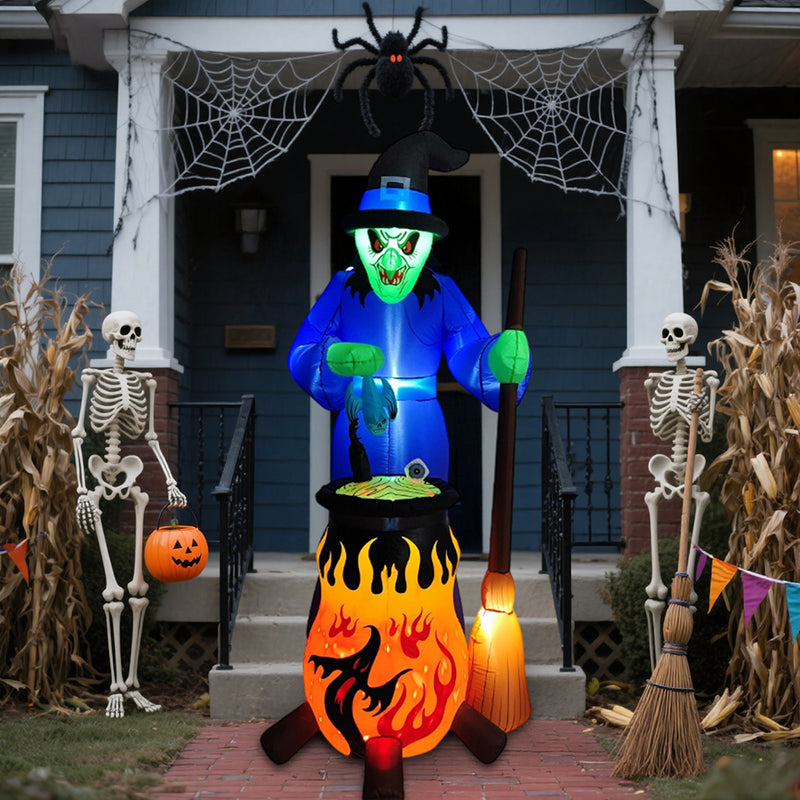 Lifeideas 7ft Halloween Inflatable Witch with Built In LED Lights