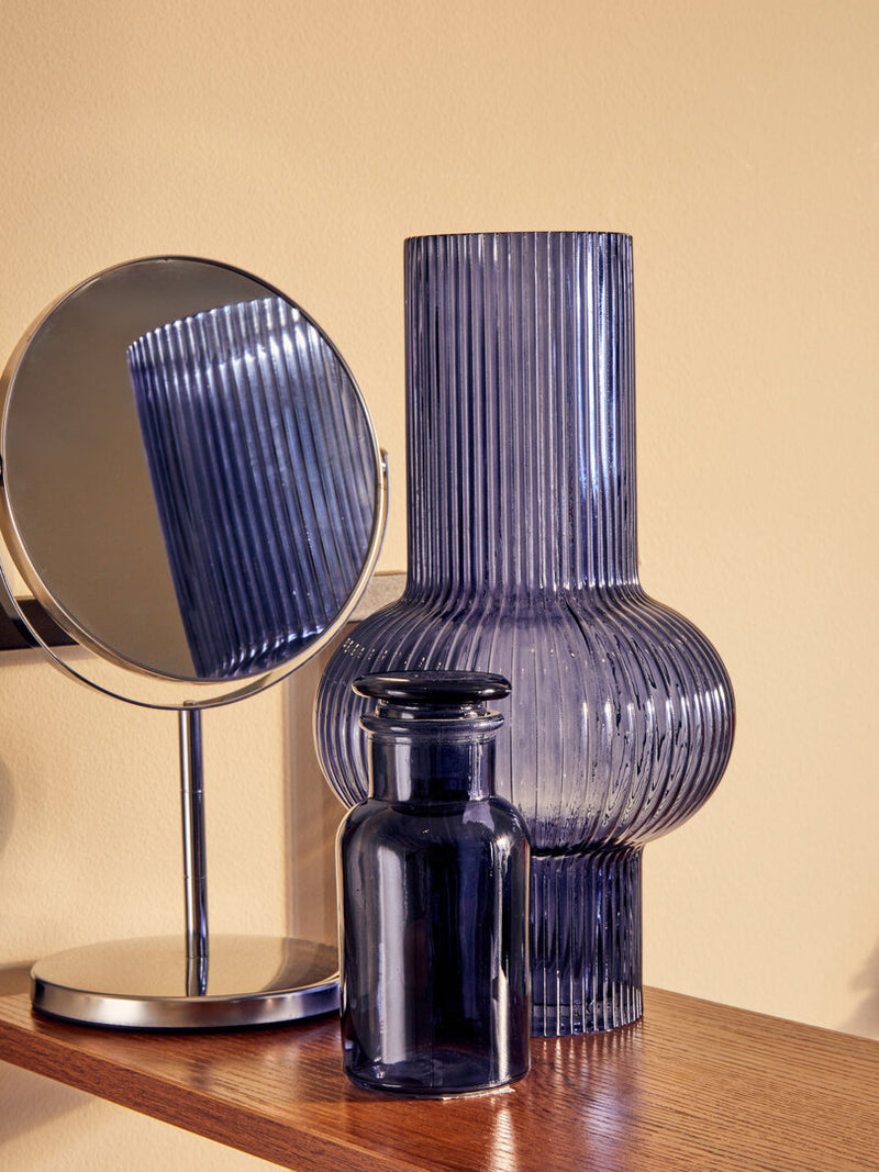 Marisha Silver Effect Metal Swivel Table Mirror