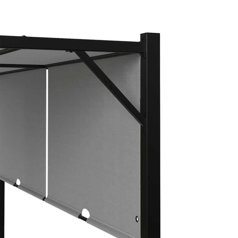 Breeins Outdoor Garden Retractable Pergola with Canopy