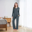Long Sleeve Camp Collar Loungewear Set