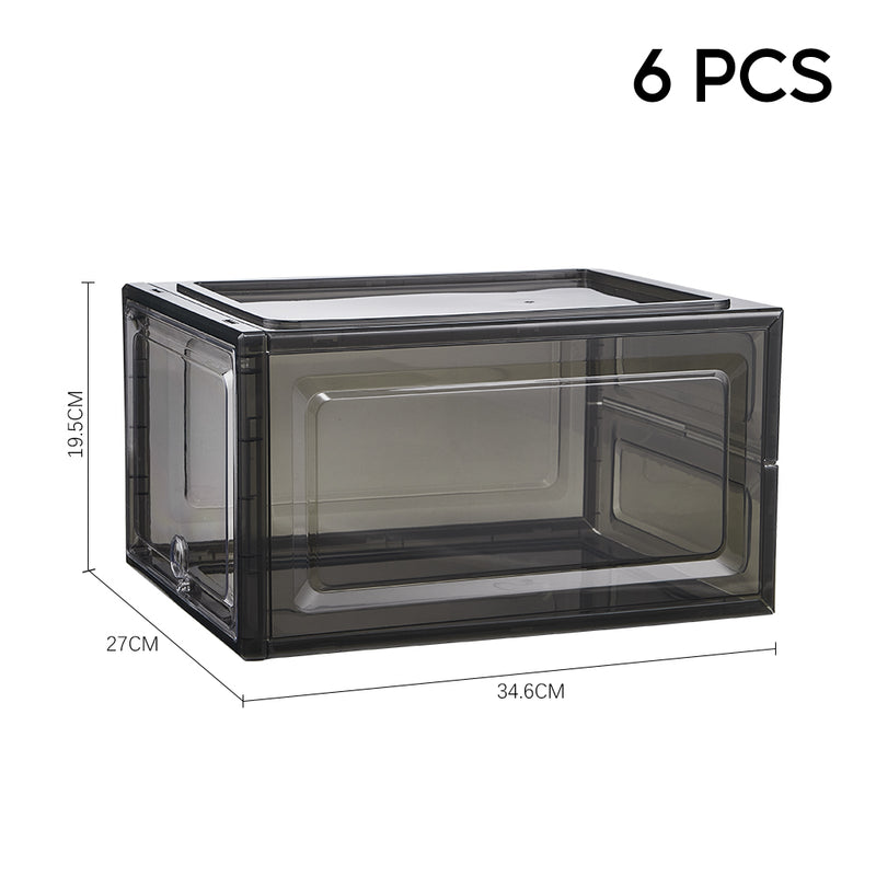 Lifeideas 6Pcs Magnetic Shoe Storage Box Dispaly Case