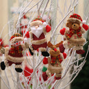 Lifeideas 4-Piece Christmas Tree Ornament Set â?? Snowman, Santa, Elk & Bear