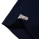 Solid Short Sleeve Shirt With Turn-Down Collar - Navy