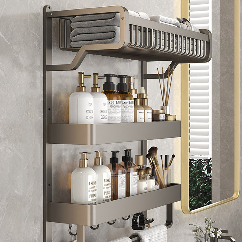 Lifeideas 3-Tier Bathroom Wall Shelf with Towel Bar and Hooks