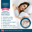 Lewis's Memory Foam Mattress 20cm Deep Non-Allergenic