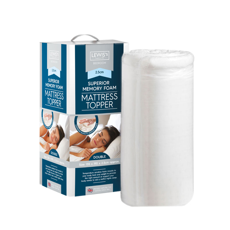 Lewis's Memory Foam Topper 2.5cm
