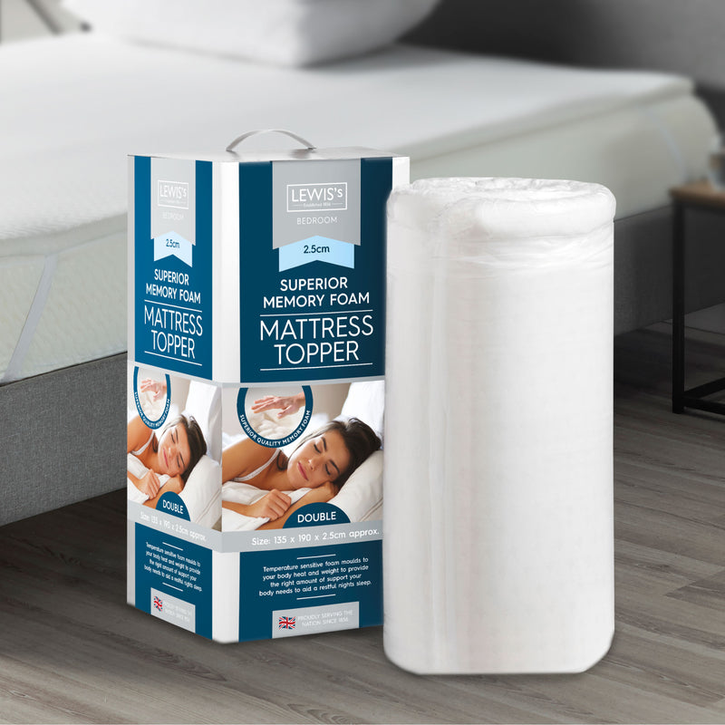 Lewis's Memory Foam Topper 2.5cm