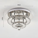 Livingandhome Modern Double-tiers Round Crystal LED Ceiling Light