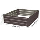 Garden Sanctuary Galvanized Steel Square Raised Garden Bed Planter Box