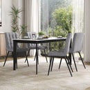 Livingandhome 4Pcs Tufted Modern Armless Dining Chairs with Metal Legs