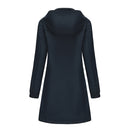 Long Trench Coat with Detachable Hood