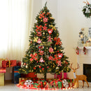 Livingandhome Christmas Tree Wooden Hanging Ornament Set