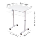 Manual Standing Height-Adjustable Computer Desk With Wheels
