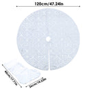 Livingandhome Round Shape Christmas Tree Base Skirt Xmas Ornament With Stocking