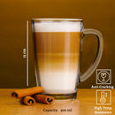 Euri Clear Tall Glass Mugs Set Of 4