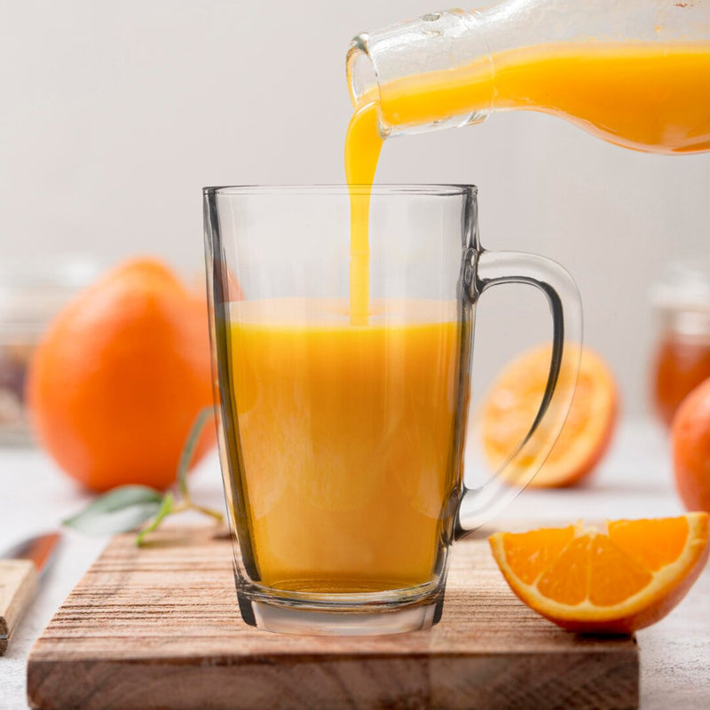 Euri Clear Tall Glass Mugs Set Of 4