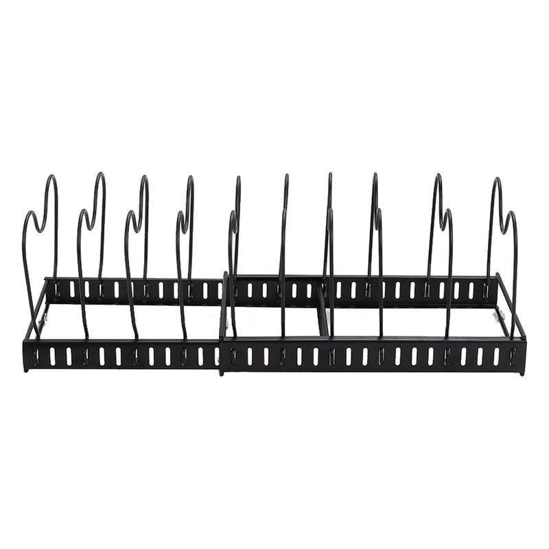 Livingandhome Expandable Pot Pan Lid Rack Pan Organiser with 10 Dividers