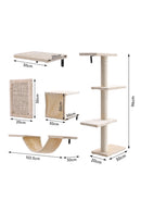 KidKid Cat Tree Set with Hammock and Jumping Platform