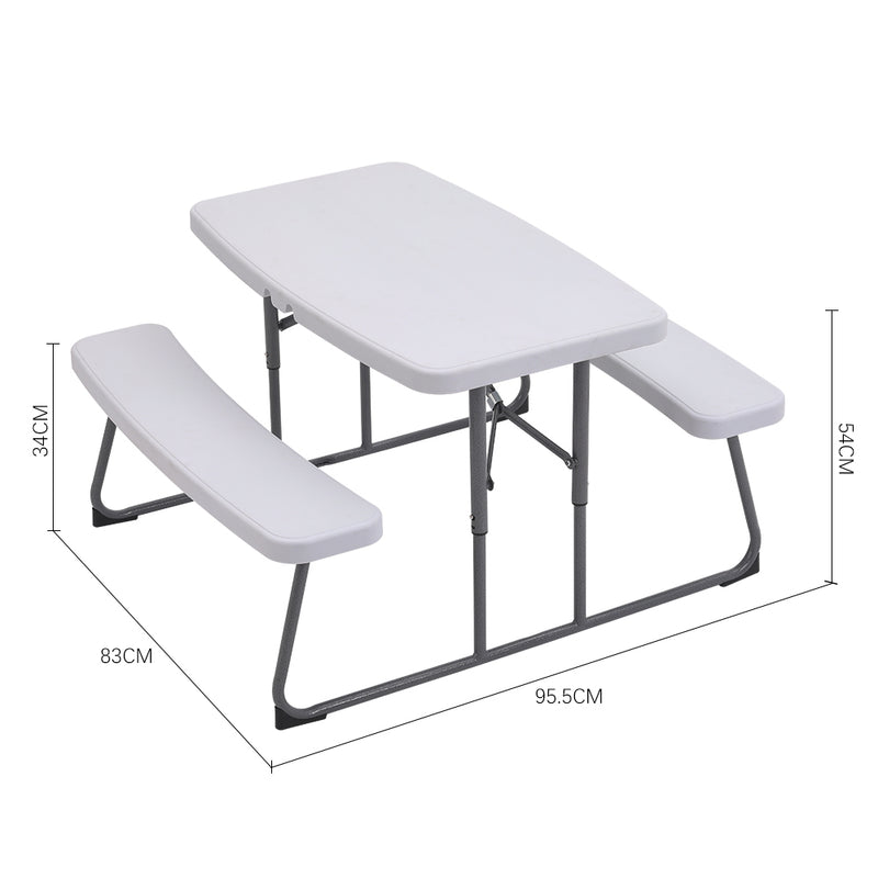 Breeins Foldable Picnic Table and Bench Set for Kids