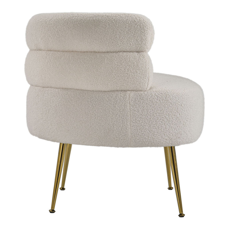 Livingandhome Curved Upholstered Single Sofa Accent Chair