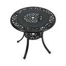 Breeins Cast Aluminum Patio Dining Table with Umbrella Hole