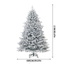 Lifeideas Flocked PE Christmas Tree with X-Frame Stand